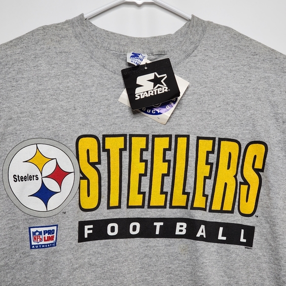 Vintage 90's STARTER Pittsburgh Steelers T-Shirt NFL Football Men's XL 1996 NWT - Picture 1 of 9